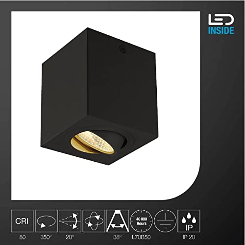 Éclairage d'intérieur TRILEDO SQUARE plafonnier anti-ombre
