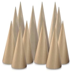 Smalltown Home Pappmaché Kegel, 12 Stück