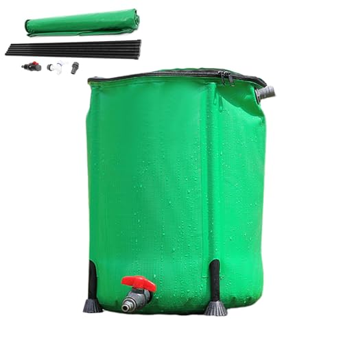 Barril de lluvia, colección de agua de lluvia plegable | Tanque de almacenamiento de agua portátil, contenedor recogedor de agua con espiga de filtro