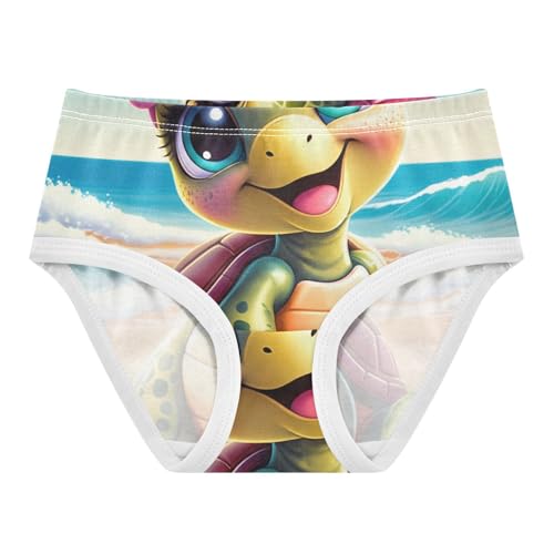 Designer Toddler Underwear Custom 2t Cotton Panties Little Girl Cute Turtle Beach Funny Briefs Undies Kids