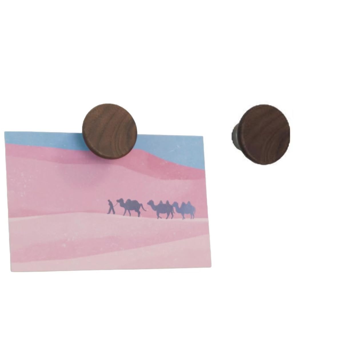 2Pcs Heavy Duty Organization Magnetic Coat Hooks, Versatile Elegant Wooden Hooks to Hang Tools, Backpack, Umbrella, Garden Hoses Ropes, Kitchenware in Warehouses, Cruise (Black Walnut-B)