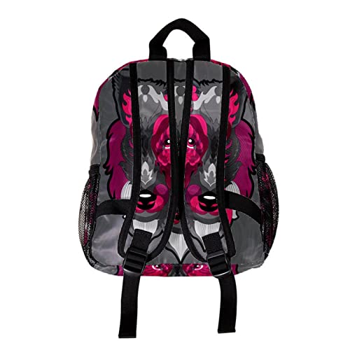 Sac à dos flamant rose tropical multicolore 30,5 cm compact