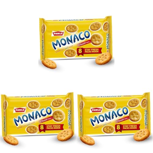 Image of Parle Monaco Classic, 371.2g /400g (Weight May Vary) (Pack of 3)