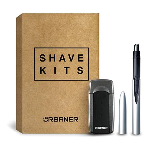 URBANER Battery Powered Grooming Trimmer Gift Set for Men, Electric Beard Shaver and Ear and Nose Hair Clipper, Safe Blades, Portable, Cordless, MB-970 Cover