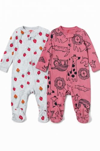 Image of TuddyBuddy Baby Girl's Cotton Printed Full Sleeves Sleepsuit /Footed Rompers for Baby Girl
