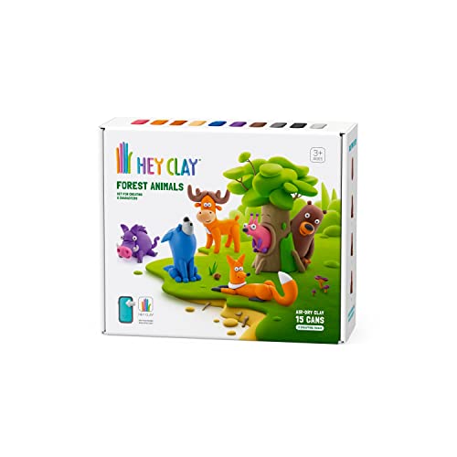 Hey Clay Forest Animals Set, Colourful Modeling Kids