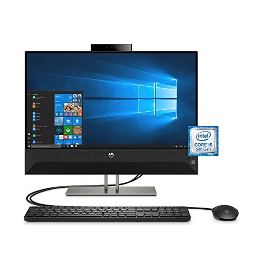 HP 4NN56AA#ABA Pavilion 24-Inch All-in-One Computer, Intel Core i5-9400T, 12 GB RAM, 512 GB Solid State Drive, Windows 10 (24-Xa0032, Black)