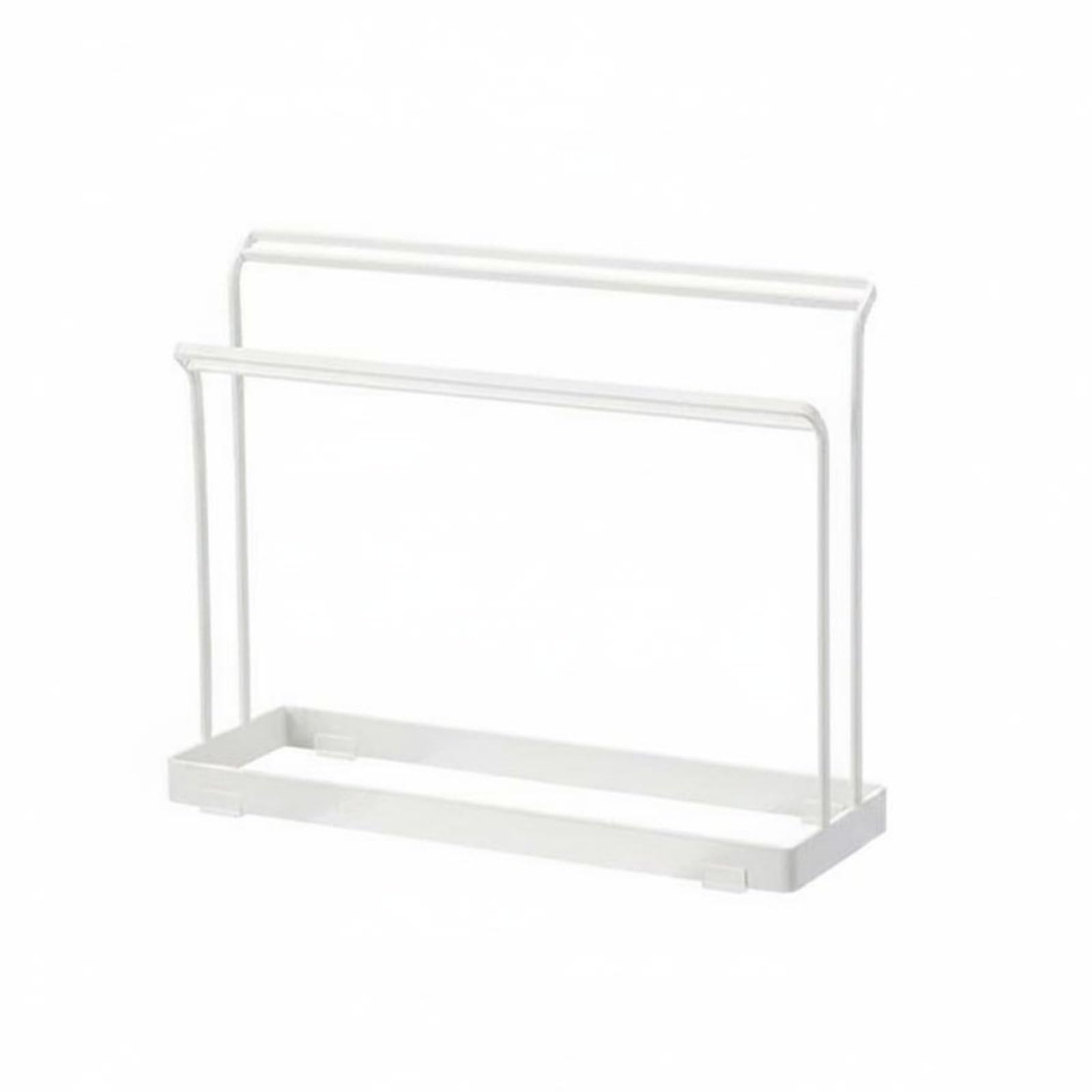 Water-Catching Tray Base Kitchen Towel Drying Stand Ventilated Design Freestanding Dishcloth Rack for Bathroom, White | Bottle Drying Racks | Bottle Feeding | Feeding-image-42