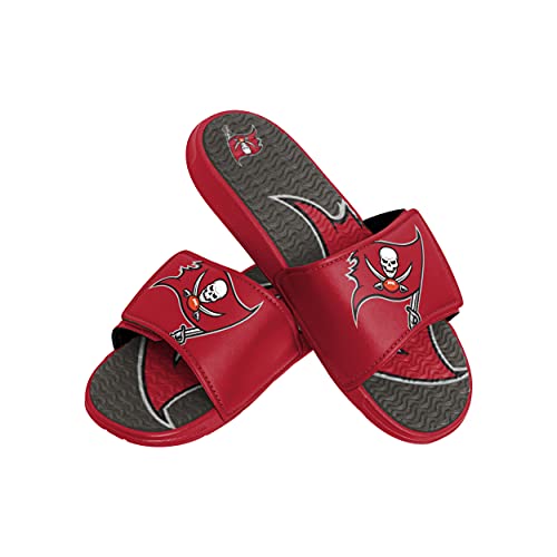 FOCO Tampa Bay Buccaneers NFL Mens Colorblock Big Logo Gel Slide - S