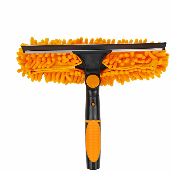 Window Squeegee 2 in 1 Double-Sided Red Orange