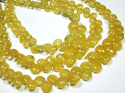 Héliodore et aigue-marine naturelle briolette coeur 5-7mm pour la fabrication de bijoux artisanaux