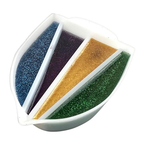 Farbbecher, 4 Kanäle, flüssige Kunstbecher, 13 x 8 x 3 cm, flexibles Silikon-Design, wiederverwendbares, professionelles Malwerkzeug für Harzkunst, Zeichnen, Formenherstellung, Gießen, Leinwandgießen