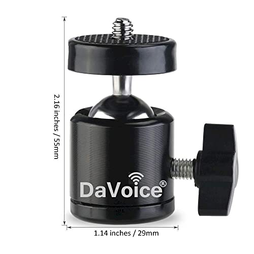 Davoice 41Mm Tripod Quick Release Plate For Ambico V-0552 V-0554 Sunpak 7500 Pro 7500Tm 7575, Kalimar Pro-Tech V-40 + 360 Degree Rotating Swivel Mini Tripod Ball Head With 1/4" Screw Thread Base Mount #TOP7