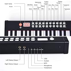 Piano à clavier à 88 touches Piano électrique portable Touches semi-lestées Prise en charge du piano numérique Connexion MIDI Bluetooth Comprend une pédale de maintien, un sac de transport Idéal for l – Image 5