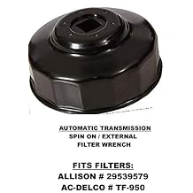 Automatic Transmission Filter Wrench/Tool | Fits Allison External Spin On | Removes Filters/Fits ACDelco TF950 | Allison 29539579