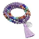 【Tamaño】 68cm, diámetro perla 6mm. Entrega: 1x pulsera de 108 con cuentas, 1 caja de regalo.