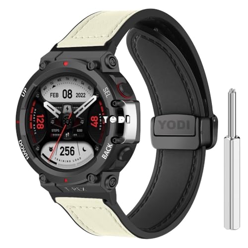 Image of YODI Strap Band Compatible with Amazfit T-Rex 2 Smartwatch Only Soft Silicone | Nylon | Chain | Leather Watch Straps with Installation Adjuster Tool For Amazfit TRex 2