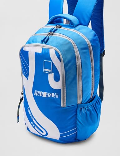 Image of American Tourister Sest 3.0 Style 01, Large 3 Compartment Backpack, 29.5L with Spacious Interiors Bags For School, Office, College, Gift For Men & Women - Blue