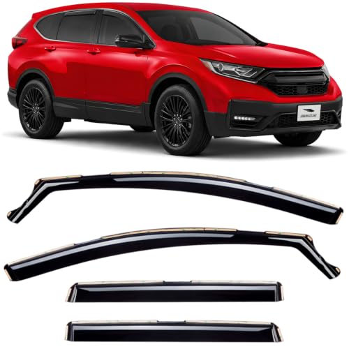 Voron Glass in-Channel Extra Durable Rain Guards for Honda CR-V (CRV) 2017-2022, Window Deflectors, Vent Window Visors, 4 Pieces - 200787