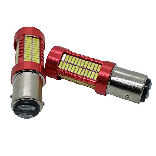 Image of Back Light, Brake Light, Tail Light LED Parking Each Bulb 10 watts, Operating Voltage 12-24 volt (BAY15D,1157 for All Car and Bikes Pack of 2, White Color Non Flashing)