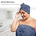 Plus Size Towel Wrap with Hair Towel for Women,Women Shower Wrap Spa Bathrobe Comfortable Bath Towels Body Wrap Adjustable + Hair Drying Towel,Dark Blue XL-XXL