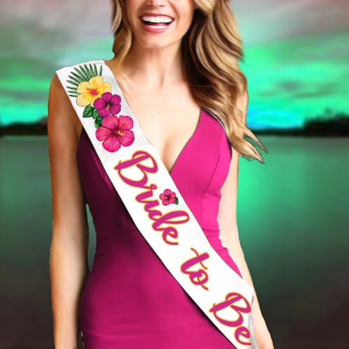 RhinestoneSash Tropical Bride Sash - Bridal Shower Accessories - Tropic Like Its Hot, Last Splash Bachelorette Party2