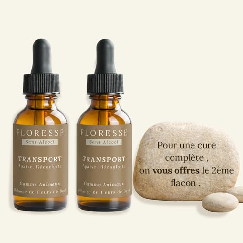 Fleurs de Bach Mal des transports pour animaux sans alcool - lot de 2
