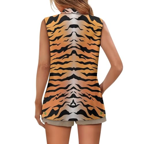 Women Siut Vest Blazer Tops V Neck Sleeveless Jackets Lapel Collar One Button Holiday Waistcoat3