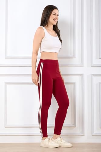 Image of TRASA Women's and Girls Skinny Fit Gym High Waist, Workout Trackpants 4 Way Stretch Yoga Pants, Available Sizes:- S,M,L,XL,2XL,3XL