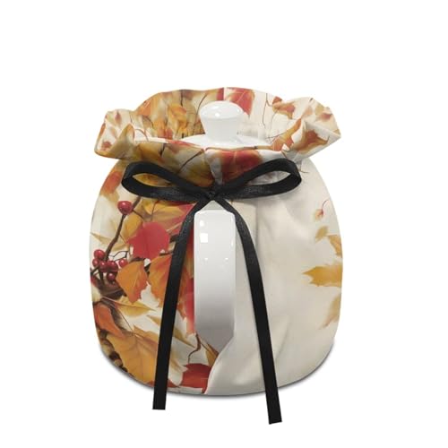 Image of Xoenoiee Fall Leaf Tea Cozy Tea Cosy for Teapots Keep Warm Cat Butterfly Teapot Cover Insulated Kettle Cover for Home Kitchen Table Decor