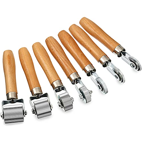 7 Pieces Sound Deadening Roller Car Sound Proof Insulation Roller Rolling Wheel Interior Accessories for Cars Truck Seam Roller Auto Noise Roller Car Sound Deadener Application Installation Tool