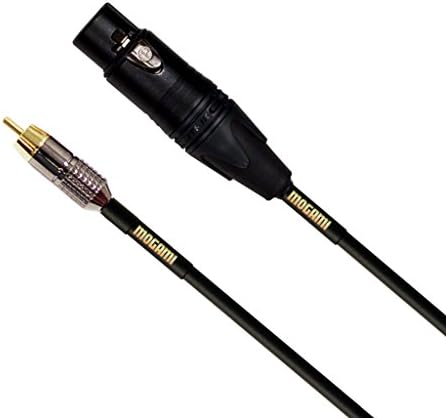 Mogami GOLD XLRF-RCA-20 Unbalanced Audio Adapter Cable, XLR-Female to RCA Male Plug, Gold Contacts, Straight Connectors, 20 Foot
