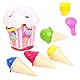 BLUE SKY - Strandset EIS - Strandspiel - 045880 - Weiß - 10 Stück - Kunststoff - Kinderspielzeug - Outdoor-Spiel - Sand - 17 cm - Ab 18 Monaten