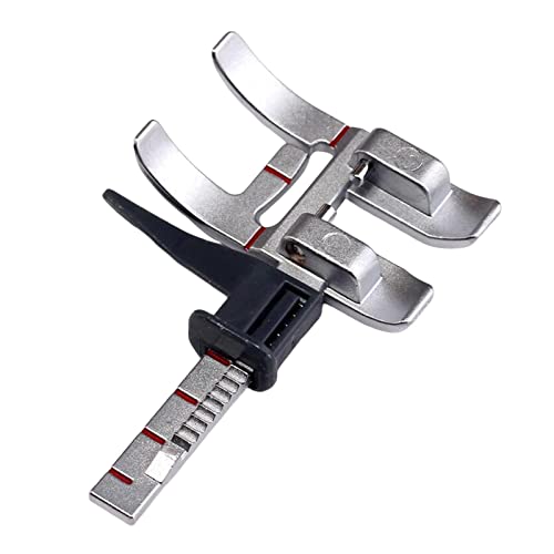 Pied de guidage pour machine à coudre avec guide réglable