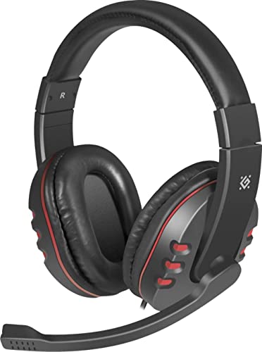 DEFENDER AURICULARES CON MICROFONO WARHEAD G-160 NEGRO-ROJO 64113