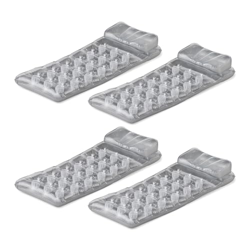 Intex 18-Pocket Mattress Suntanner Pool Lounger w/Headrest (4 Pack) | 58894EP