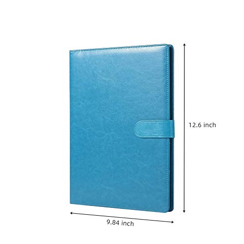Image of Resume Folder Clipboard Holder Letter Size A4 Legal Pad, Portfolio Pad Folio Document Organizer for Interview & Business (Turquoise)
