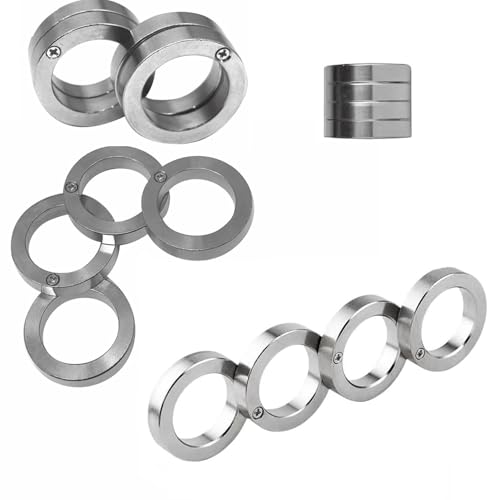 Anel anti-stress, anel dobrável, anel para 4 dedos, brinquedo para exteriores, anel de aço inoxidável, acessórios pequenos e práticos (1 conjunto)