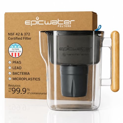 Epic Nano XP | Water Filter Pitchers for Drinking Water | 10 Cup | 150 Gallon Filter | Gravity Water...