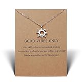 Gold Sun Necklace, Silver Sun Necklace – Gold Feather Jewelry Gift for Christmas | Elegant, Durable & Stylish Holiday Accessory for Daily Wear & Festive Occasions | Great Xmas Gifts for Women & Teens