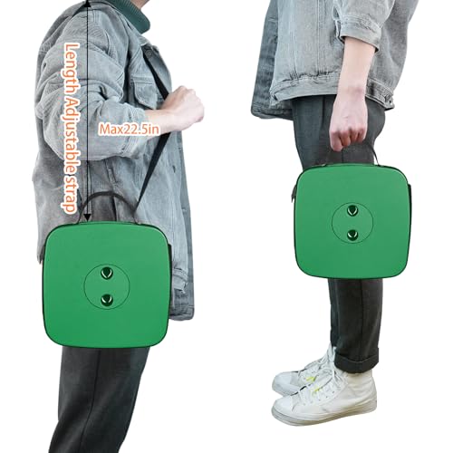 Image of Boreeman Collapsible Square Portable Stool - Lightweight Yet Sturdy With 400lbs Load Capacity, Upgraded Foldable for Camping, Fishing, Hiking, BBQ (Army Green)