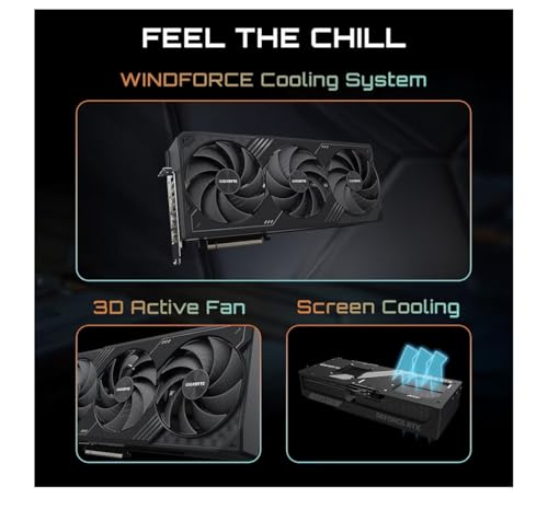 Image of GIGABYTE GeForce RTX 5090 WINDFORCE OC 32GB GDDR7 Graphics Card, 512-Bit, PCI Express x16, Triple Fan Cooling System