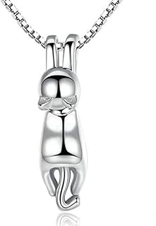 Cat Necklace For Women Sterling Silver Zirconia blue red green eye Friendship Matte surface/smooth Cute 3D Cat Pendant Necklace, jewellery Gifts For Women Girls, Jewellery Box silver Chain (f1581)