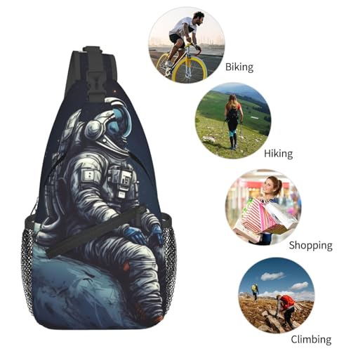 Bolso tipo Sling para mujer y hombre negro miniatura 5