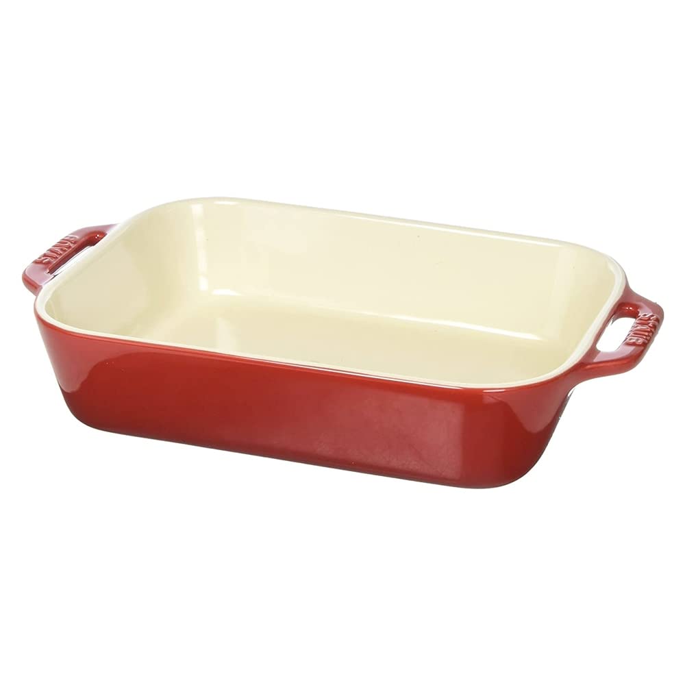 Tabuleiro rectangular 34x24cm da Staub - Vermelho