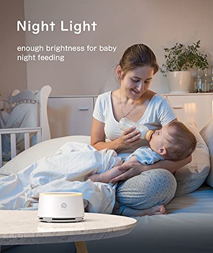 Dreamegg D1 Sound Machine Baby - White Noise Machine For Baby With Night Light, 24 High Fidelity Sounds, Timer & Memory Feature, Noise Machine For Baby Adults, Home, Office, Travel (White) #TOP3