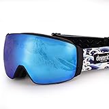 Ski goggles Spherical Frameless Snowboard Goggles Magnet Interchangeable Lens