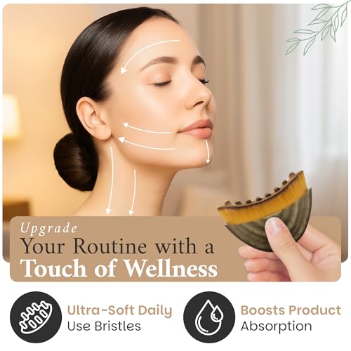 Lymphatic Contour Face Brush, Facial Brush for Lymphatic Drainage, Dry Lymphatic Massage Brush, Face Sculpting Brush, Contour Face Brush, Detox & Lift, Face Depuffer, Facial Tool - Image 6