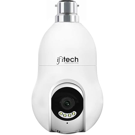 Buy IFITech Bulb Shape 2MP CCTV Indoor HD WiFi Camera | Pan/Tilt | Two