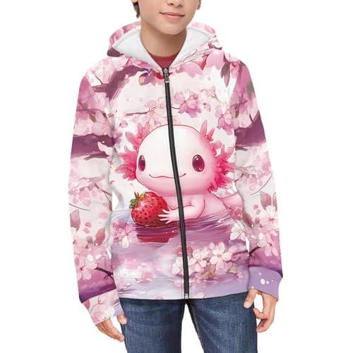 Girls Hooded Zip Up Sweatshirt Casual Pullover Long Sleeve Loose Sport Coat Top Jackets S-XL3